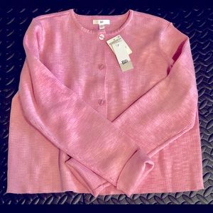 Bp cropped button up sweater